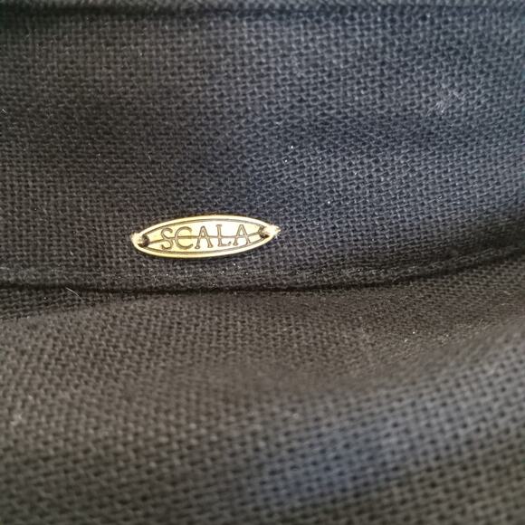 Scala Bucket Hats One Size White Black Sun Hat Beach Travel Drawstring Packable - Picture 10 of 12